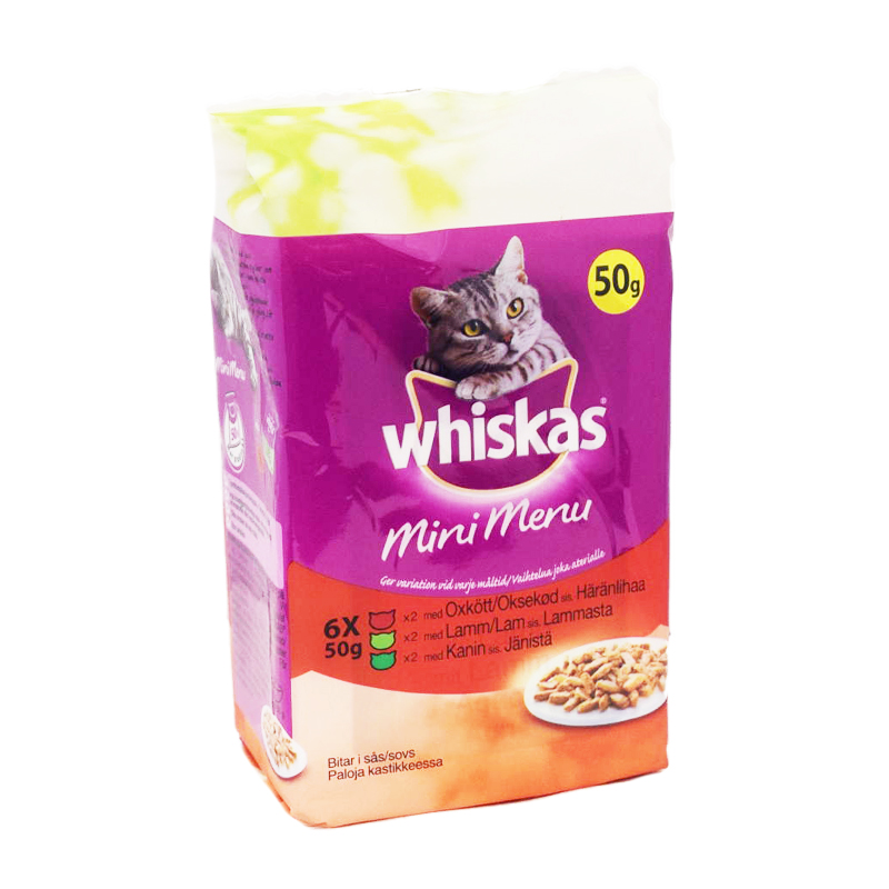 Kattmat "Mini-menu" Kött 6 x 50g - 21% rabatt