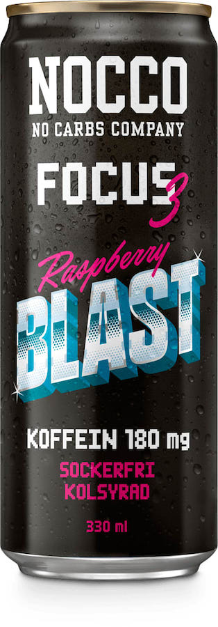 NOCCO Focus 3 Raspberry Blast 33cl