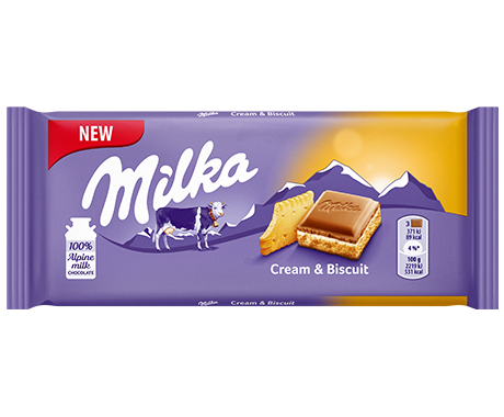 Milka Cream & Biscuit 100g