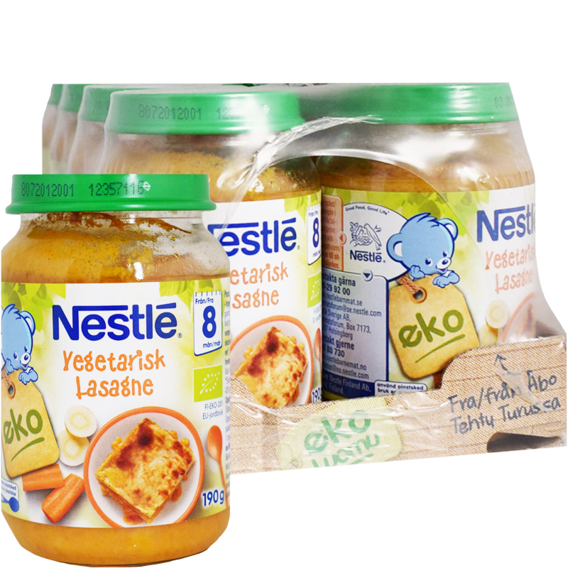 Eko Hel Låda Barnmat Vegetarisk Lasagne 8 x 190g - 27% rabatt
