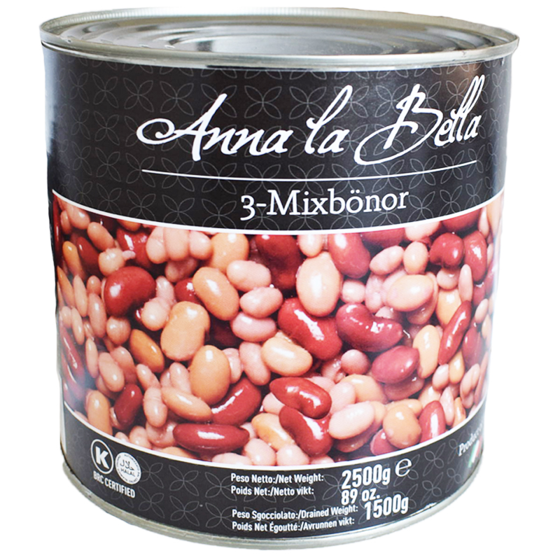 Bönor "3 Mix" 2500g - 62% rabatt