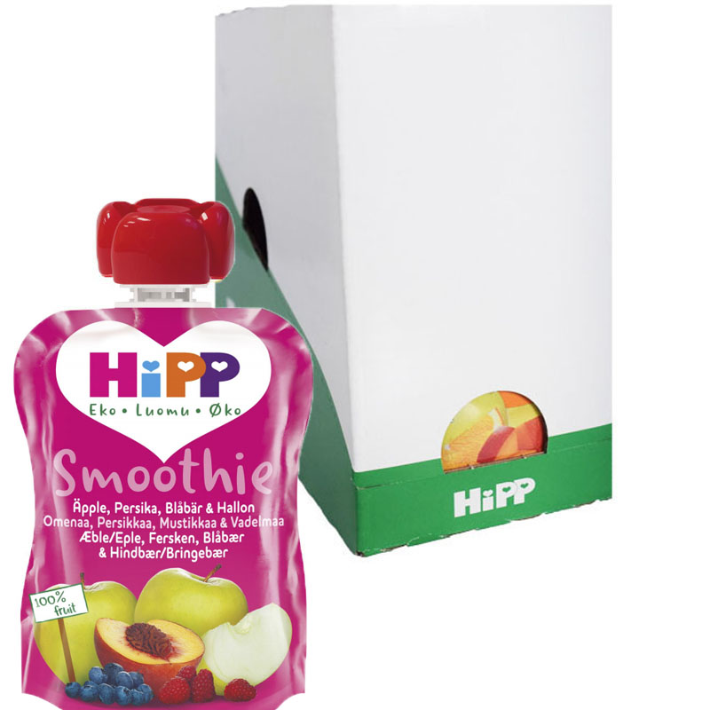 Hel Låda Smoothie Äpple Persika Blåbär & Hallon 6 x 90g - 27% rabatt