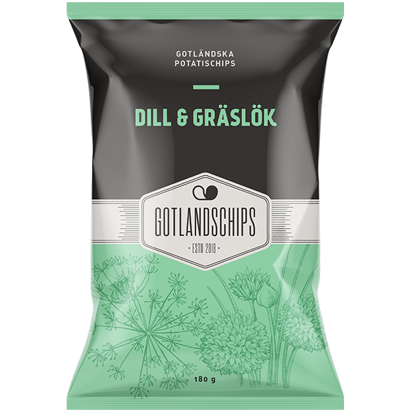 Gotlandschips Dill & Gräslök 180g