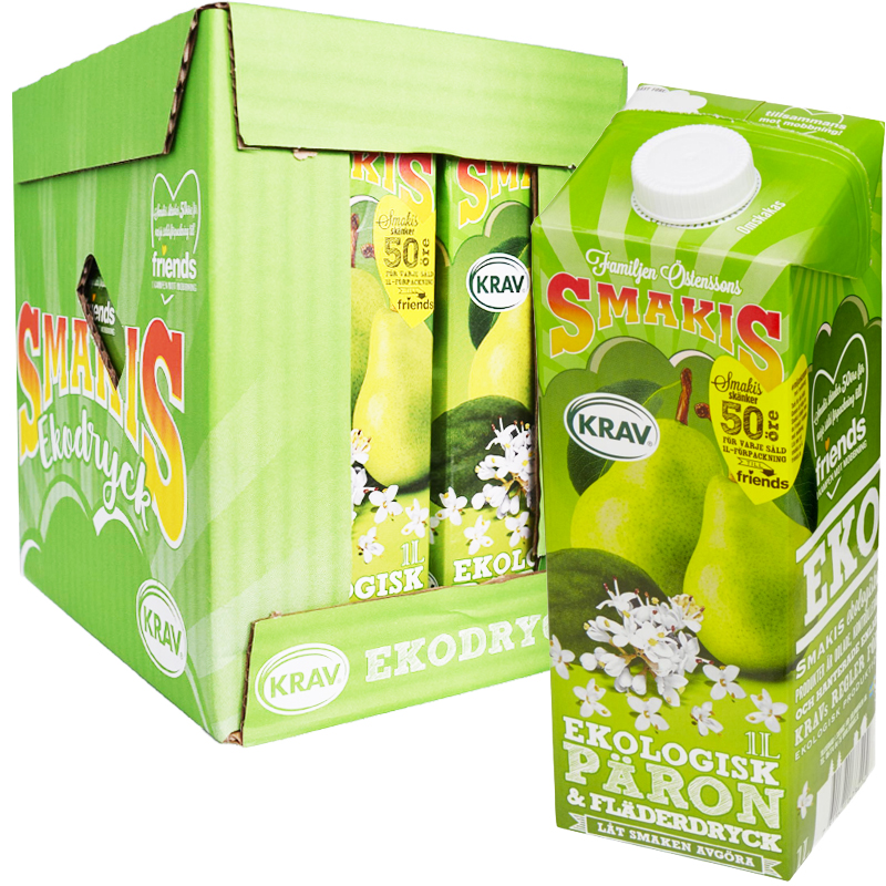 Hel Låda Päron- & Fläderdryck 6 x 1 l - 76% rabatt