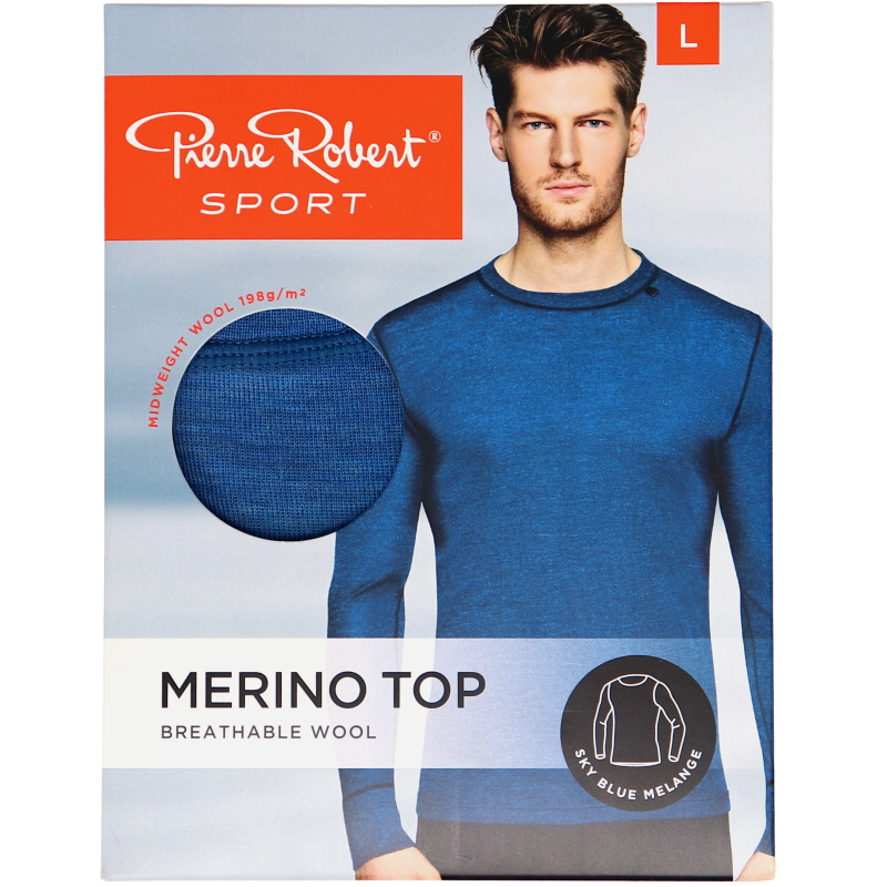 Underställströja Merinoull Sky Blue Stlk L - 60% rabatt