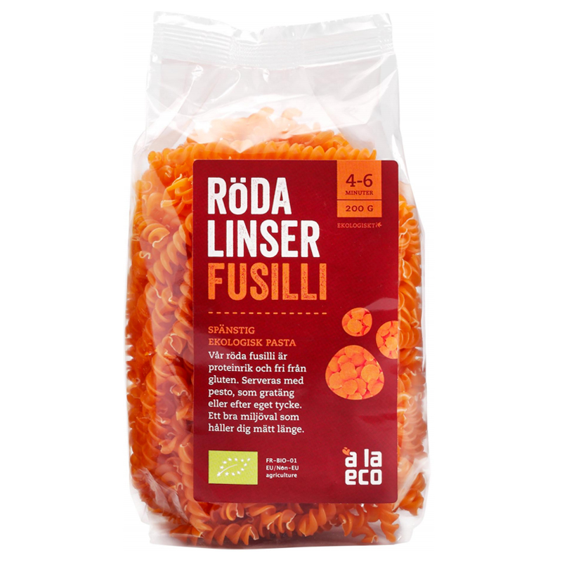 Fusilli Röda Linser 200g - 25% rabatt