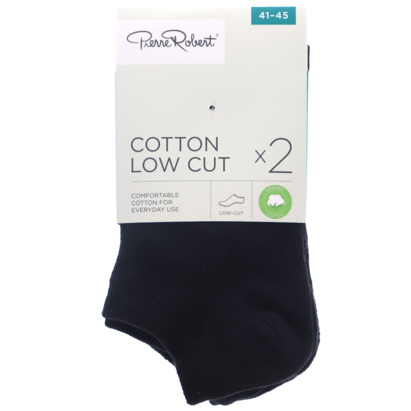 Strumpor Low Cut Svart Stl 41-45 2-pack - 41% rabatt