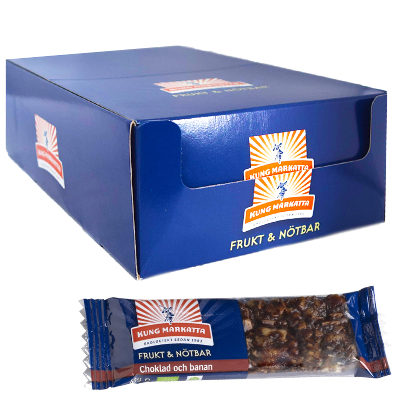 Eko Hel Låda Frukt- & Nötbar Choklad & Banan 20 x 40g - 64% rabatt