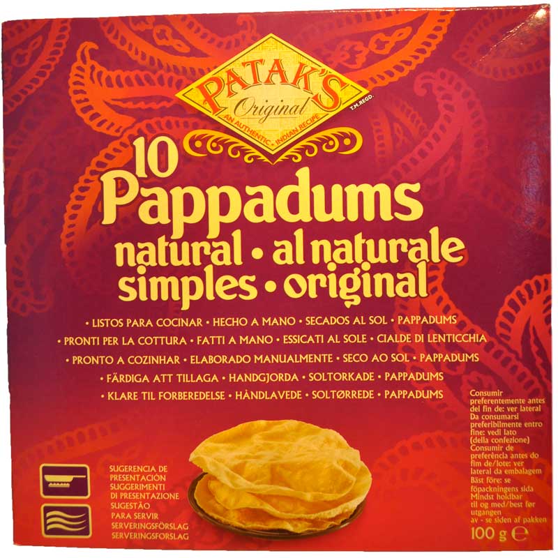 Pappadums Naturell - 63% rabatt