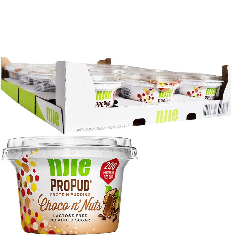 Hel Låda Proteinpudding "Choco & Nuts" 12 x 200g - 58% rabatt