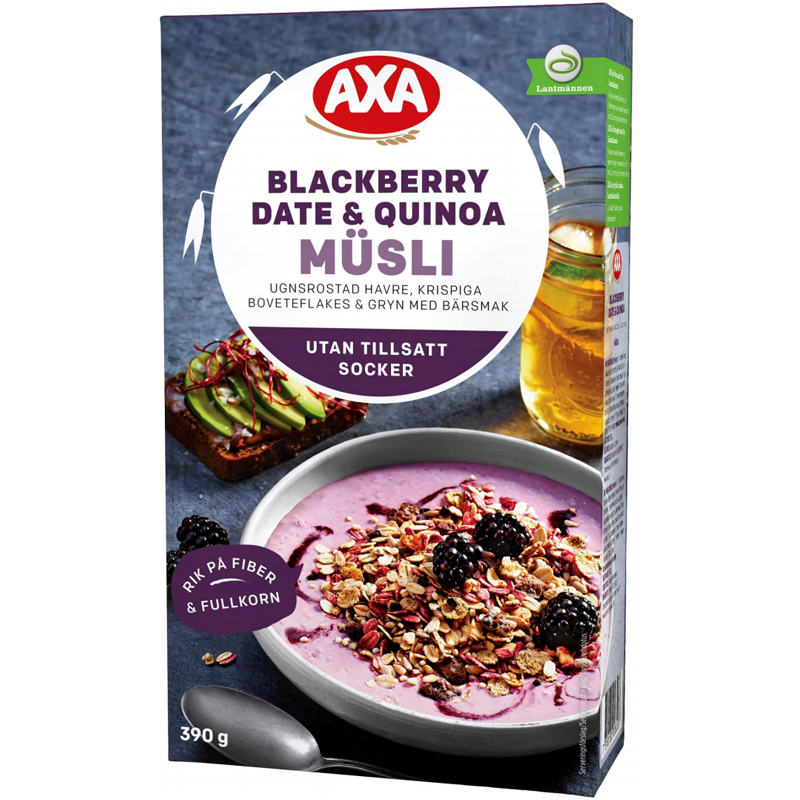 Müsli "Blackberry, Dates & Quinoa" 390g - 46% rabatt