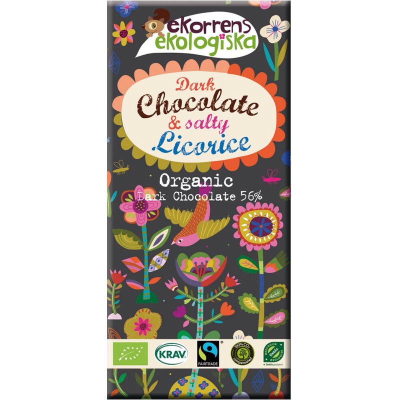 Mörk Choklad "Salty Licorice" 85g - 80% rabatt