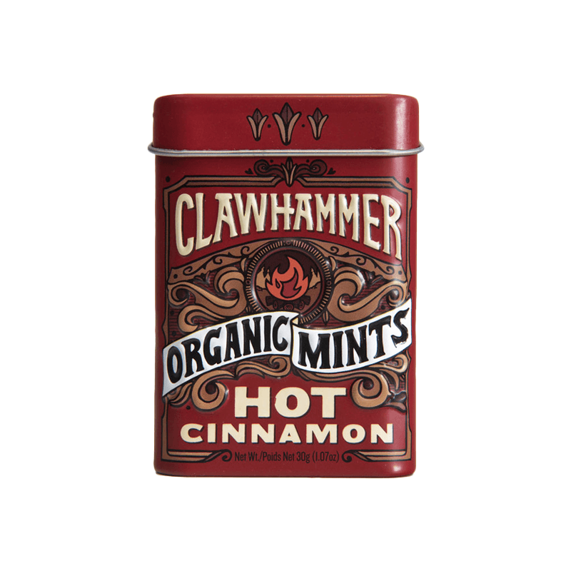 Clawhammer Organic Mints Hot Cinnamon 30g