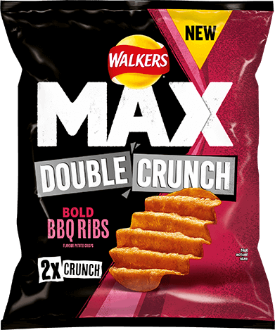 Walkers Max Double Crunch Bbq Rib 140g