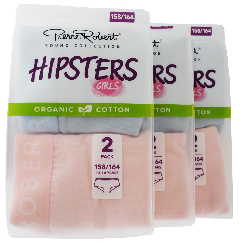 Trosor Hipsters Barn 158-164 Blå & rosa 6-pack - 57% rabatt