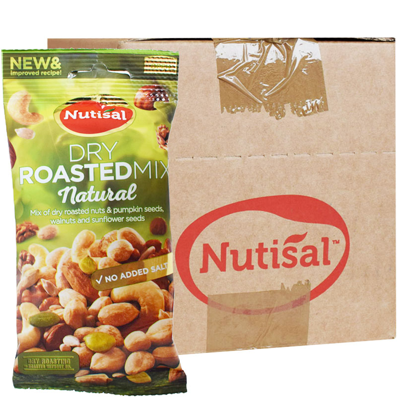 Hel Låda Nöt- & Frömix "Dry Roasted" 14 x 60g - 78% rabatt