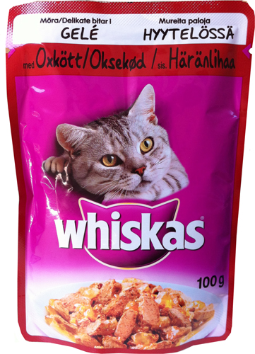 Whiskas kattmat med oxkött - 83% rabatt