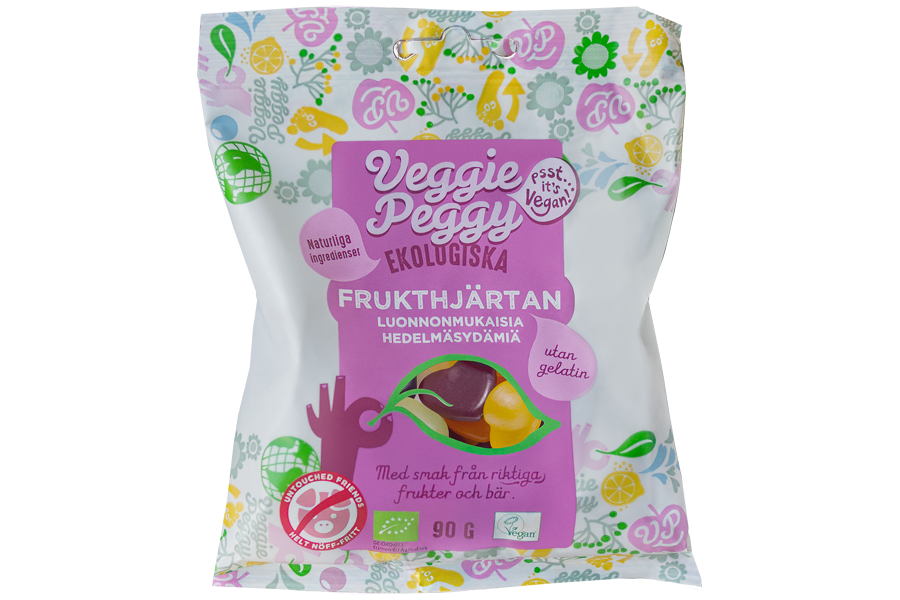 Veggie Peggy Frukthjärtan 90g