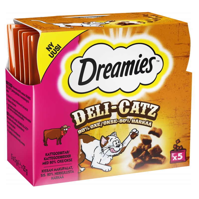 Kattgodis "Delicatz" Oxe 5 x 5g - 19% rabatt