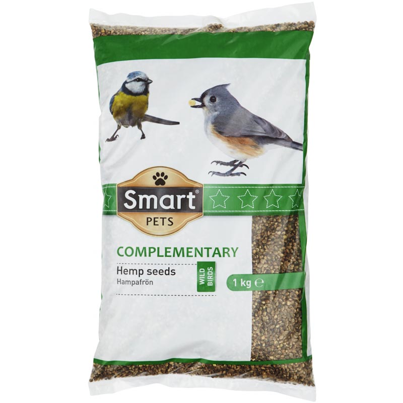 Fågelfoder Hampafrön 1kg - -102% rabatt