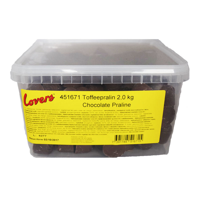 Hel Låda Tofféepralin 2kg - 61% rabatt