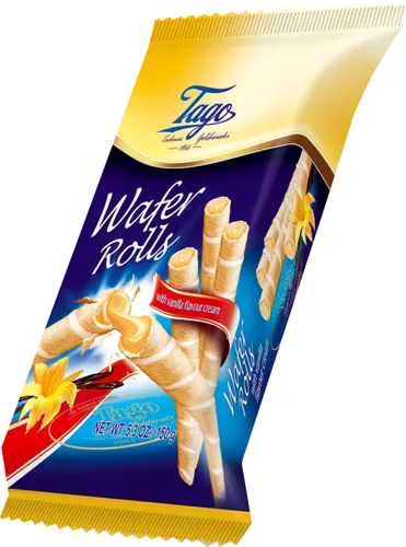 Tago Wafer Rolls Vanilj 150g