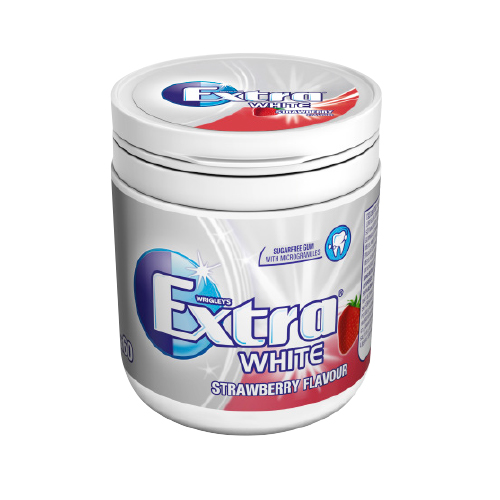 Extra Tuggummi White Strawberry Burk 84g