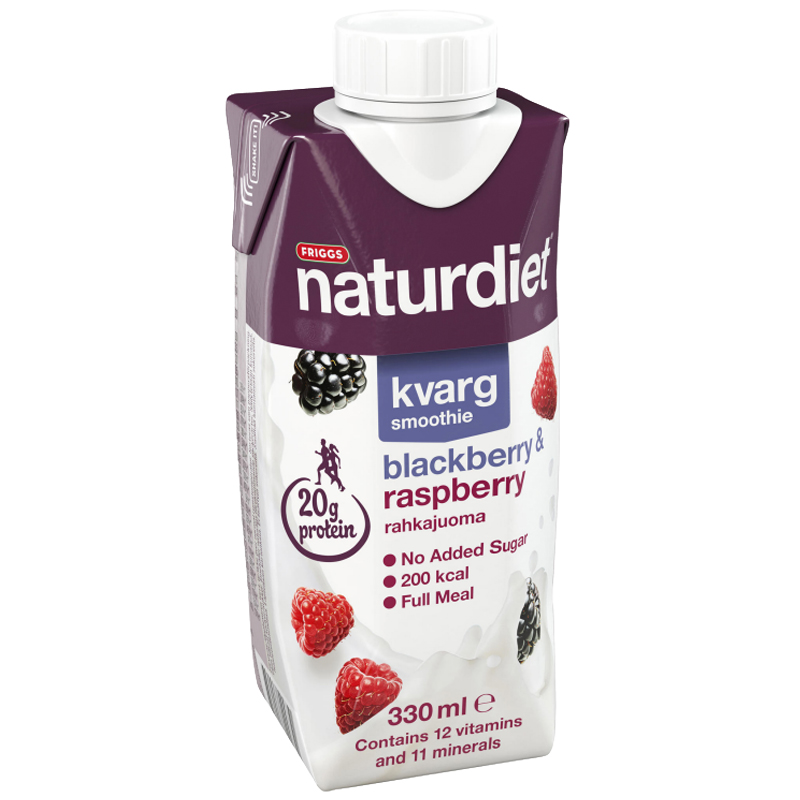 Måltidsersättning Kvargsmoothie Blåbär & Hallon 330ml - 60% rabatt