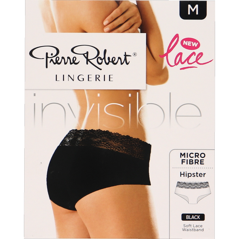 Invisible Hipster Svart Spets Stl M - 59% rabatt