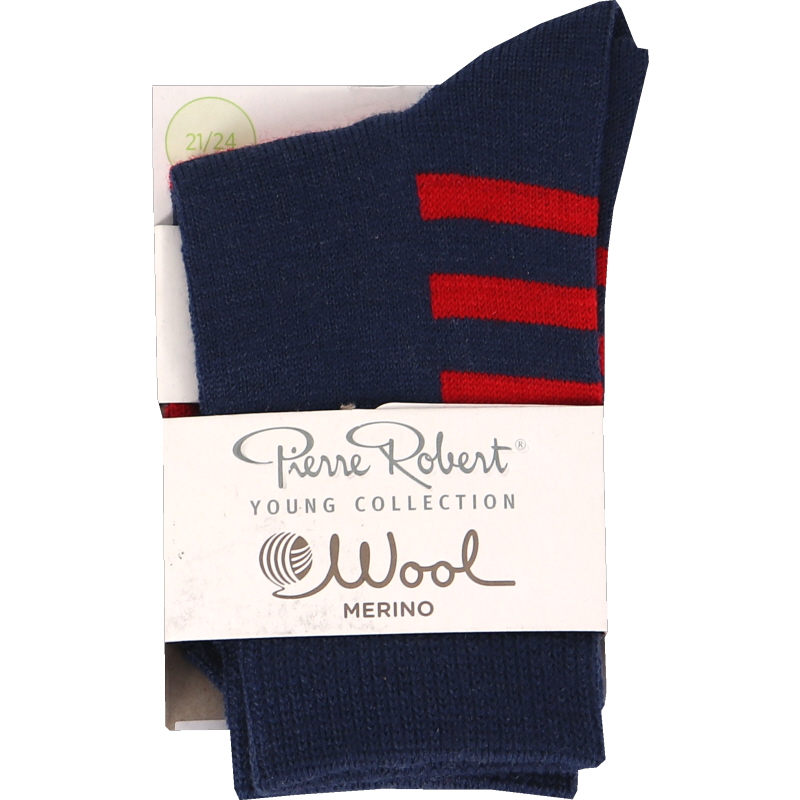 Ullstrumpor Navy Red 21-24 - 58% rabatt