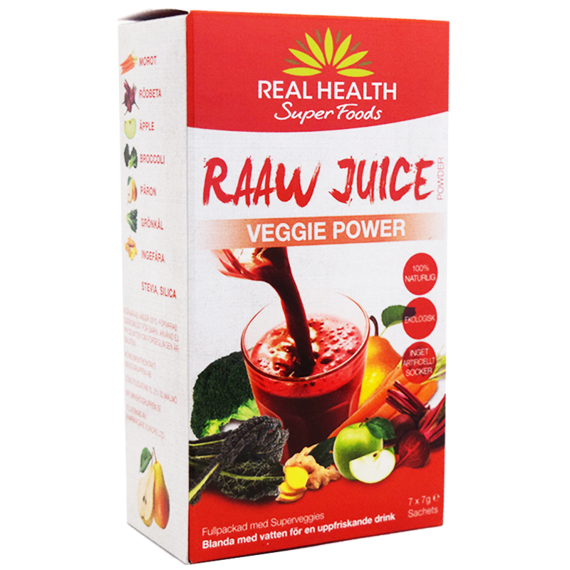 Råjuice "Veggie Power" 7 x 7g - 75% rabatt