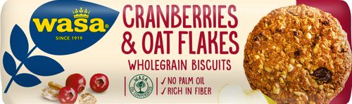 Wasa Kakor Cranberries & Oat Flakes 250g