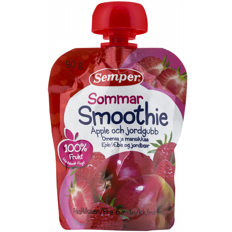 Barnmat Smoothie Äpple & Jordgubb 90g - 5% rabatt