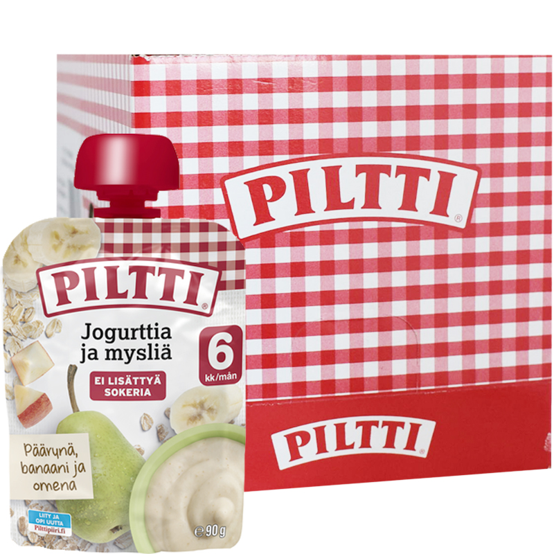 Hel Låda Barnmat Päron, Banan & Äpple 8 x 90g - 35% rabatt