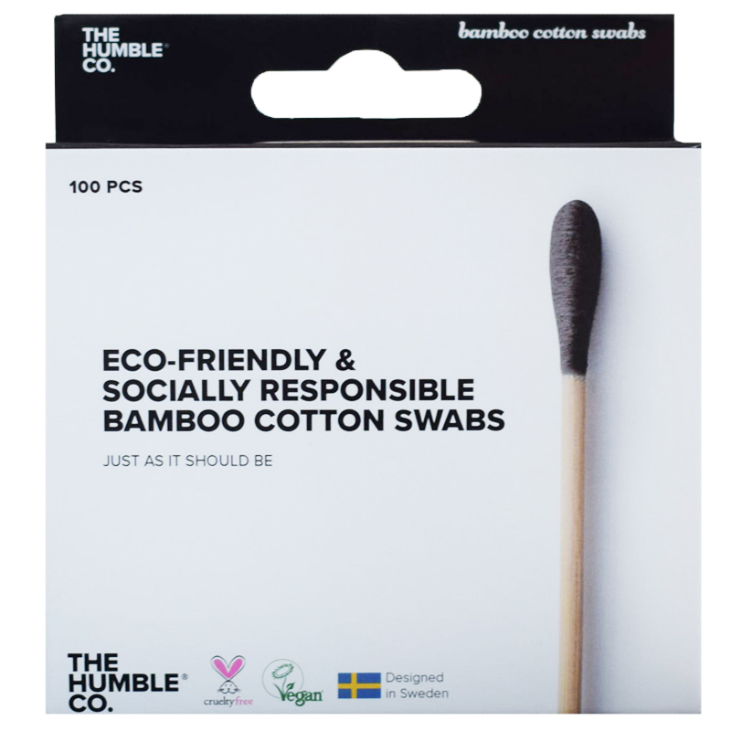 Bomullspinnar "Humble" Svart 100-pack - 47% rabatt