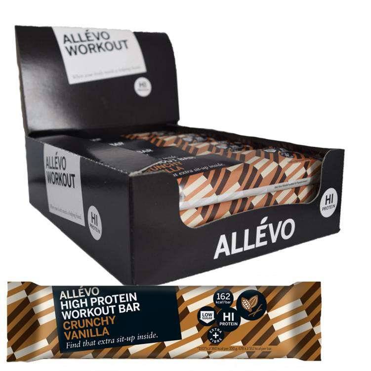 Hel Låda Proteinbar "Crunchy Vanilla" 18 x 45g - 69% rabatt