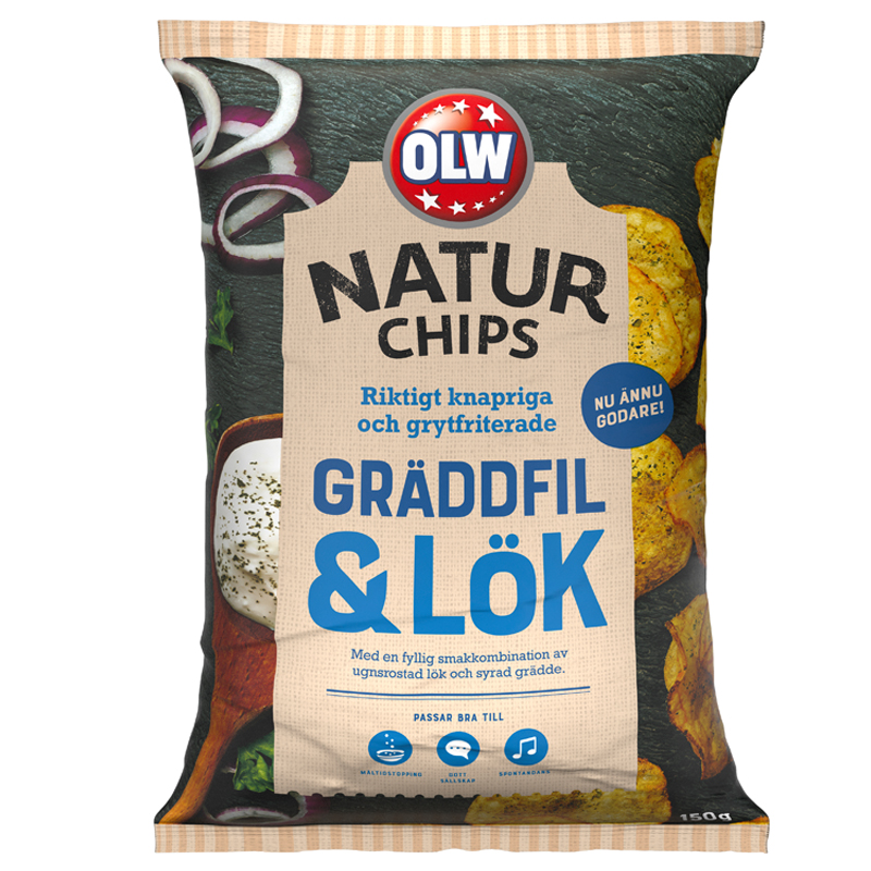 Naturchips Gräddfil & Lök - 25% rabatt