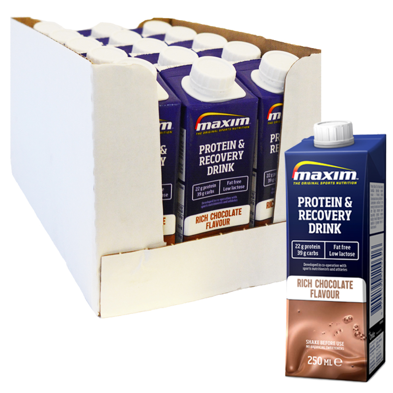 Hel Låda Proteindryck "Recovery Chocolate" 15 x 250ml - 67% rabatt