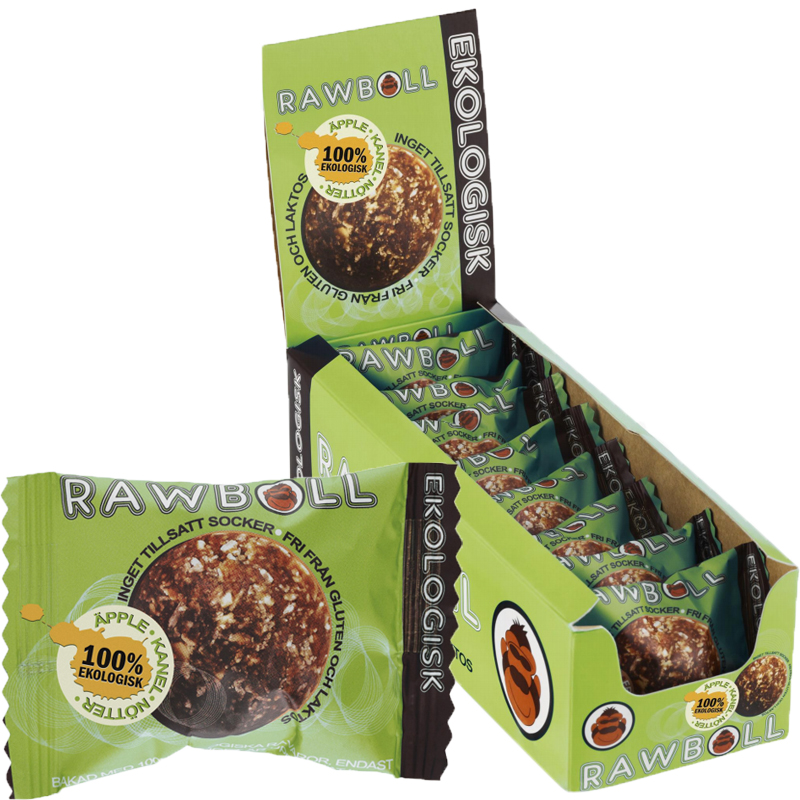 Eko Hel Låda Rawboll Äpple, Kanel & Nötter 8 x 22g - 85% rabatt