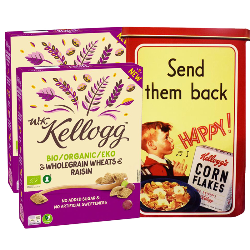 Kellogg's Fullkornsvete + Retro Plåtburk - 91% rabatt