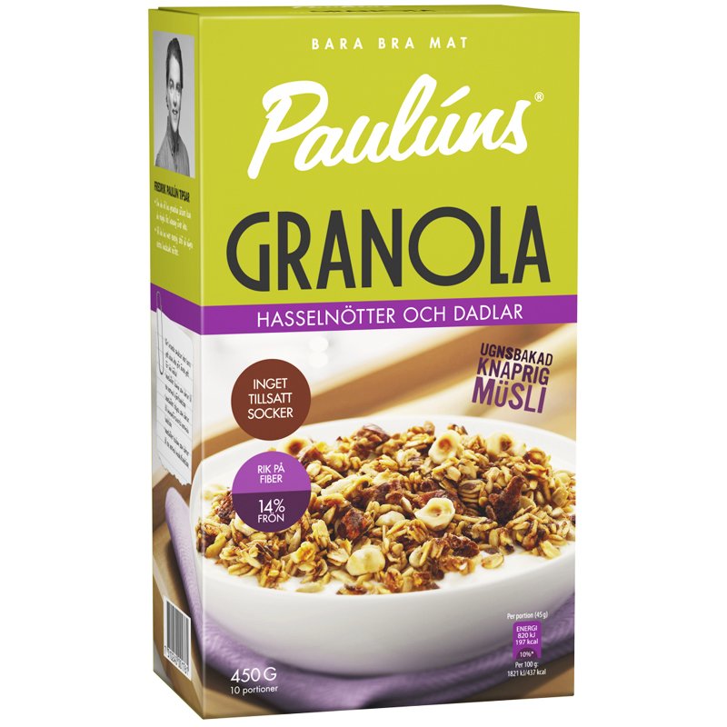 Granola Hasselnötter & Dadlar 450g - 31% rabatt