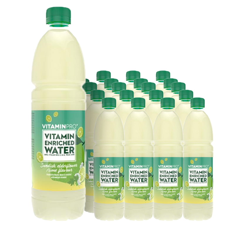 Vitaminvatten Lime & Fläder 24-pack - 65% rabatt