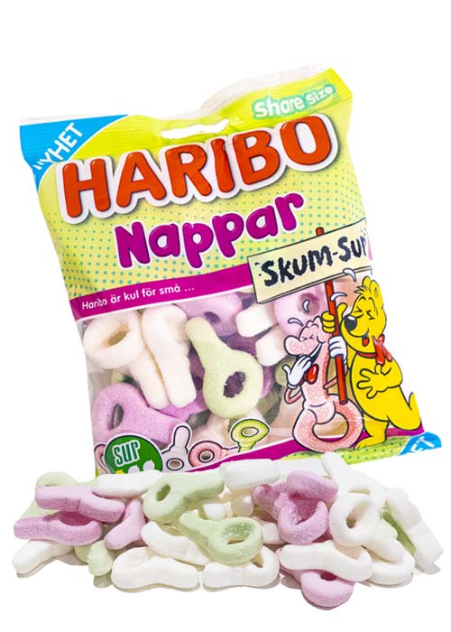 Haribo Sura Skumnappar 120g
