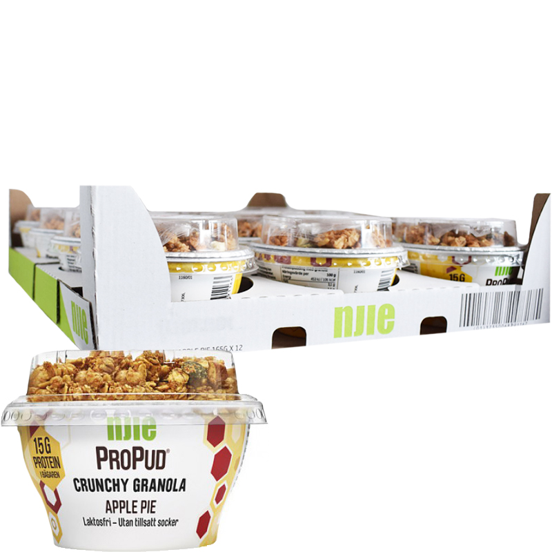 Hel Låda Proteinpudding "Apple Pie" 12 x 165g - 41% rabatt
