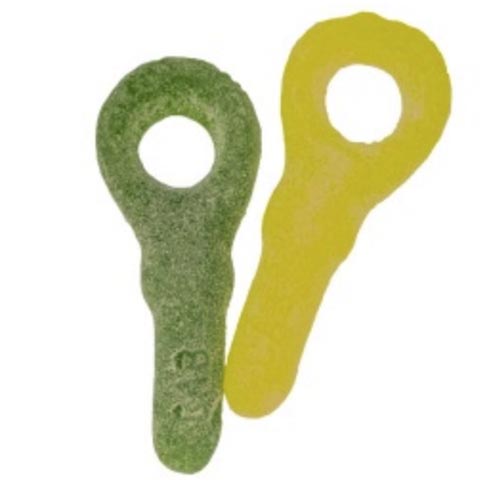 SOCKERFRIA SURA NAPPAR PÄRON/BANAN