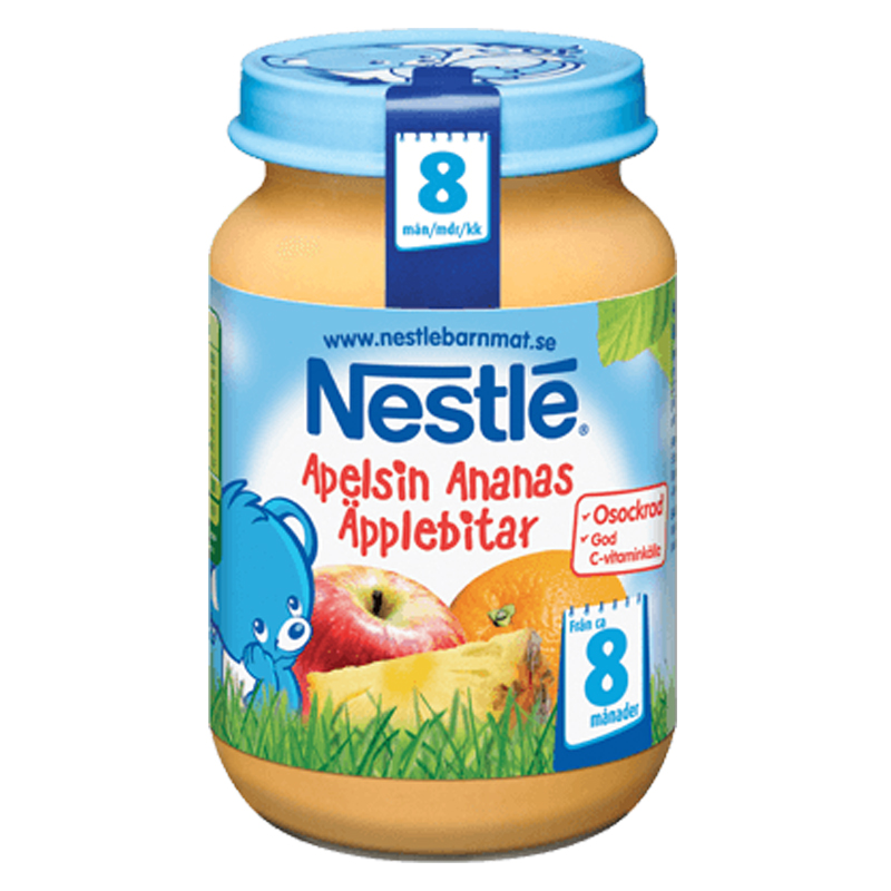 Barnmat Apelsin, Ananas & Äpplebitar 195g - 19% rabatt
