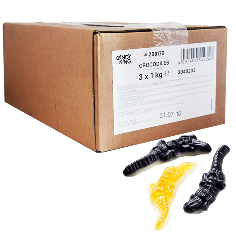 Hel Låda Godiskrokodiler 3kg - 72% rabatt
