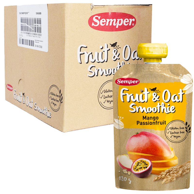 Hel Låda Smoothie "Mango & Passionfruit" 12 x 120g - 54% rabatt