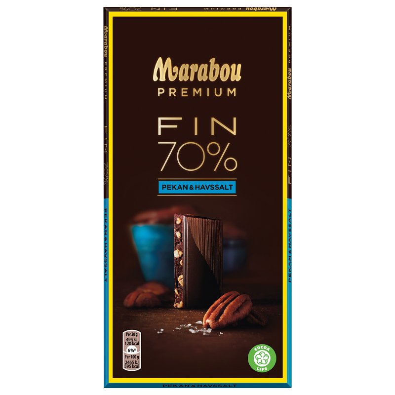 Mörk Choklad Pekannötter & Havssalt - 40% rabatt