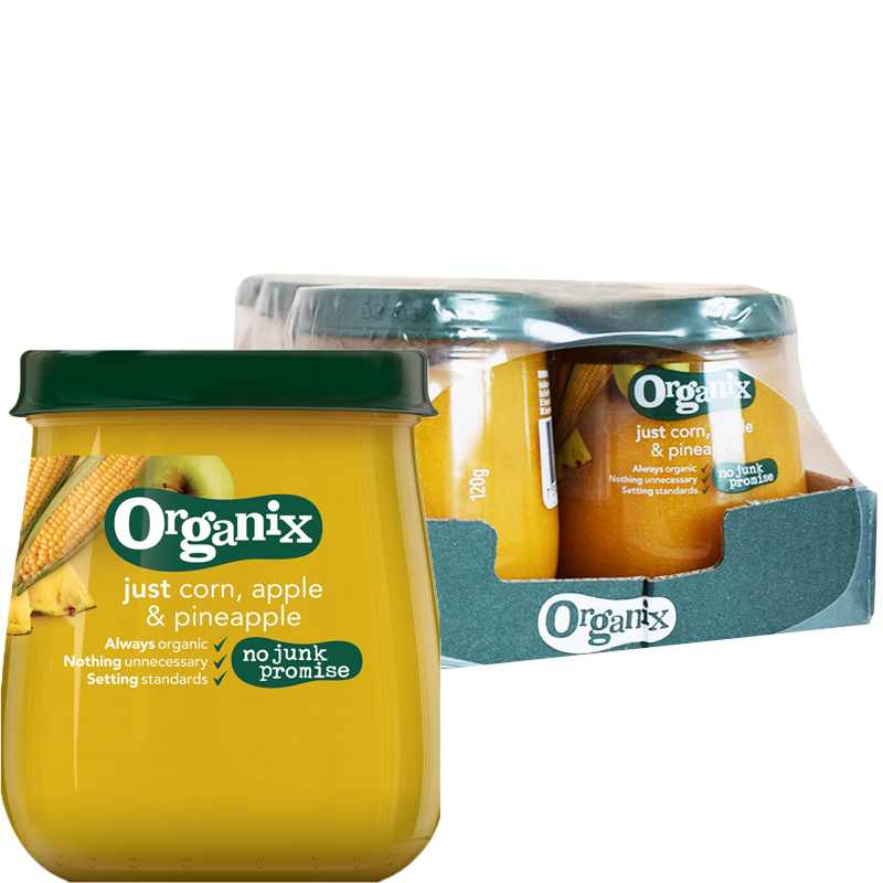 Eko Hel Låda Barnmat Majs, Äpple & Ananas 6 x 120g - 92% rabatt